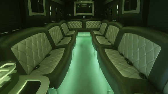 Interior of Vancouver Party Bus Company's 28 Passenger Party Bus in Gresham