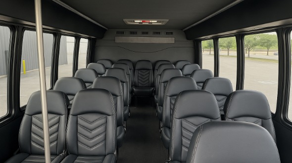 Interior of Vancouver Party Bus Company's 35 Passenger Mini Bus in Vancouver