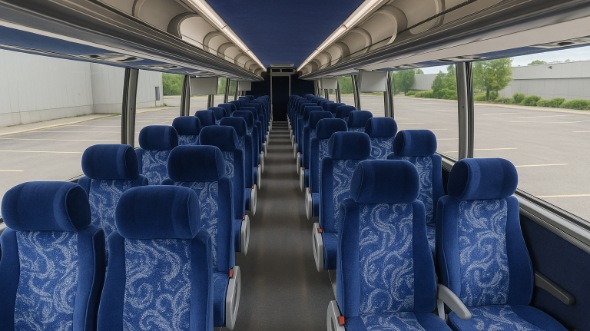 Interior of Vancouver Party Bus Company's 46 Passenger Charter Bus in Vancouver