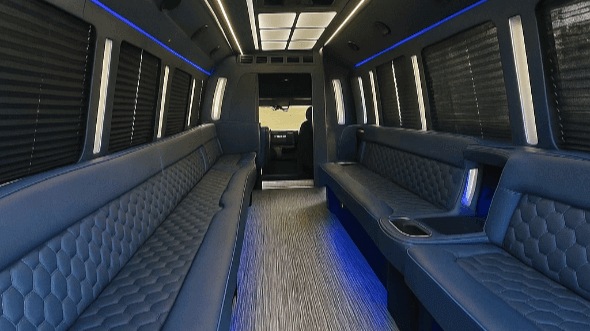 Interior of Vancouver Party Bus Company's 50 Passenger Party Bus in Albany