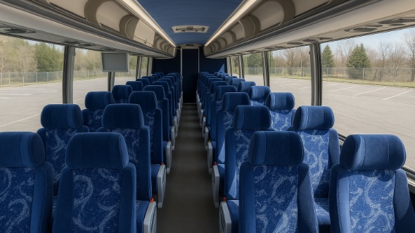 Interior of Vancouver Party Bus Company's 54 Passenger Charter Bus in Vancouver