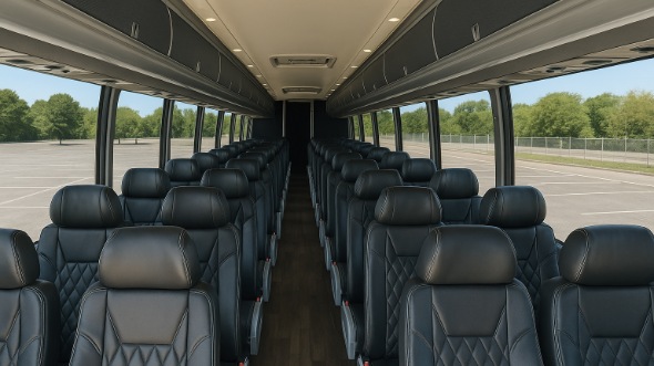 Interior of Vancouver Party Bus Company's ADA Charter Bus in Vancouver