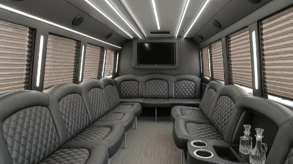 vancouver 20 passenger party bus interior