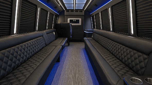 vancouver 28 passenger party bus interior